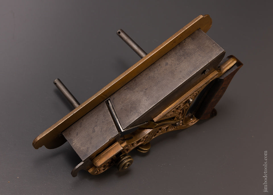 Gorgeous STANLEY MILLERS PATENT No. 42 Gunmetal Ornate Plow Plane - EXCELSIOR 106909