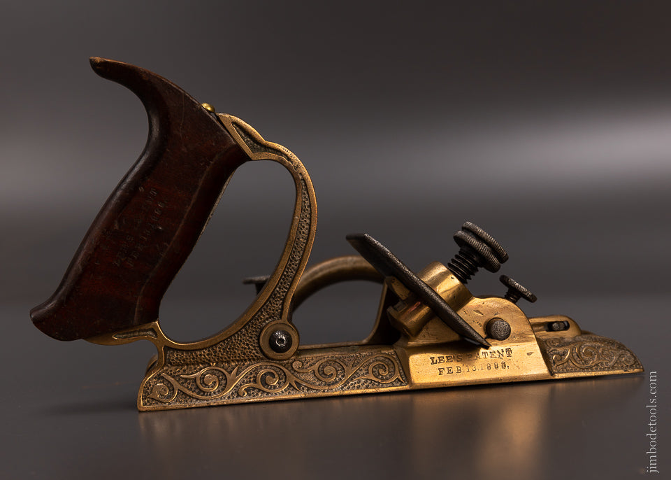 Very Rare Patented Plane Gunmetal LEE’S PATENT Chamfer Plane - EXCELSIOR 107895