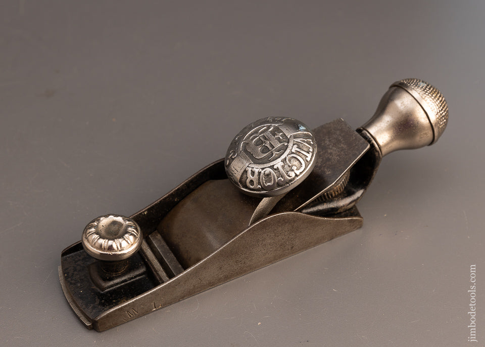 Rare BAILEY VICTOR No. 1 1/2 Block Plane with Microphone Style Tail Handle - EXCELSIOR 110693