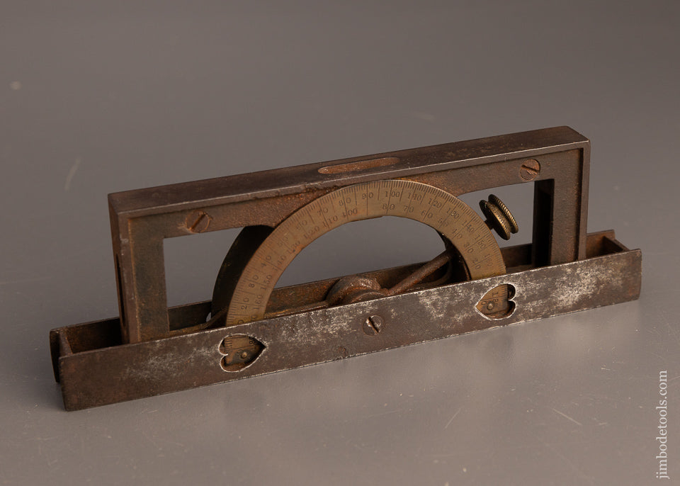 BATCHELDER & CO. CHAMBERLIN’S PATENT Level & Inclinometer with Heart Cut-Outs - EXCELSIOR 111110