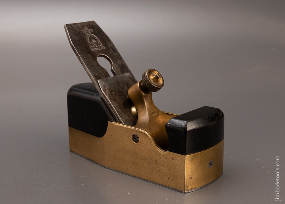 Spectacular Ebony Stuffed NORRIS No. 14G Gunmetal Smooth Plane - EXCELSIOR 111319
