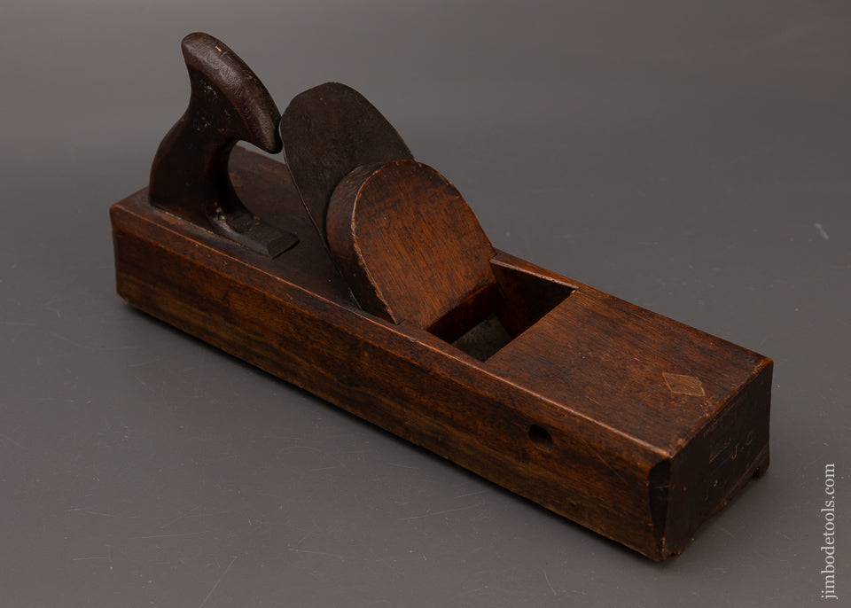 Rare & Fine IX WALTON IN READING 18th Century Yellow Birch Crown Moulding Plane - EXCELSIOR 111634