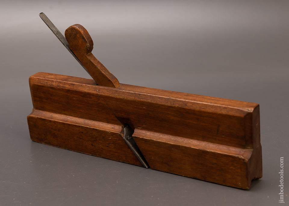 Early Rare & Extra Fine JO;WILBUR 18th Century 10 Inch Yellow Birch Sash Moulding Plane - EXCELSIOR 112043
