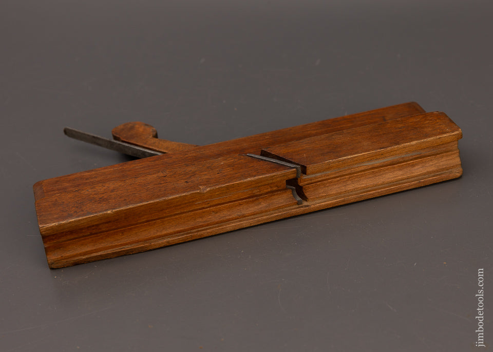 Early Rare & Extra Fine JO;WILBUR 18th Century 10 Inch Yellow Birch Sash Moulding Plane - EXCELSIOR 112043