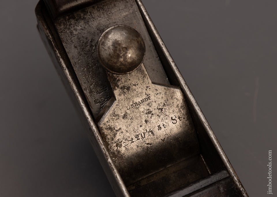 Fine N.Y.C. Rosewood Infill Miter Plane by L. BRANDT Signed - EXCELSIOR 112082