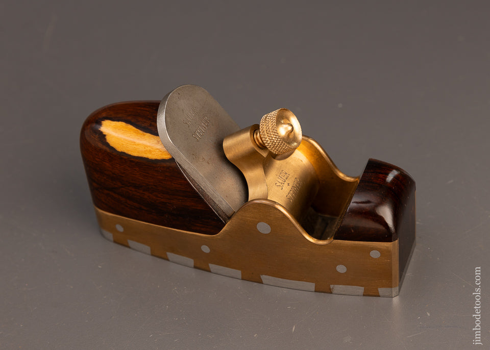 Spectacular SAVER & STEINER Gunmetal Rosewood Infill Smooth Plane HALF SIZE - EXCELSIOR 112907