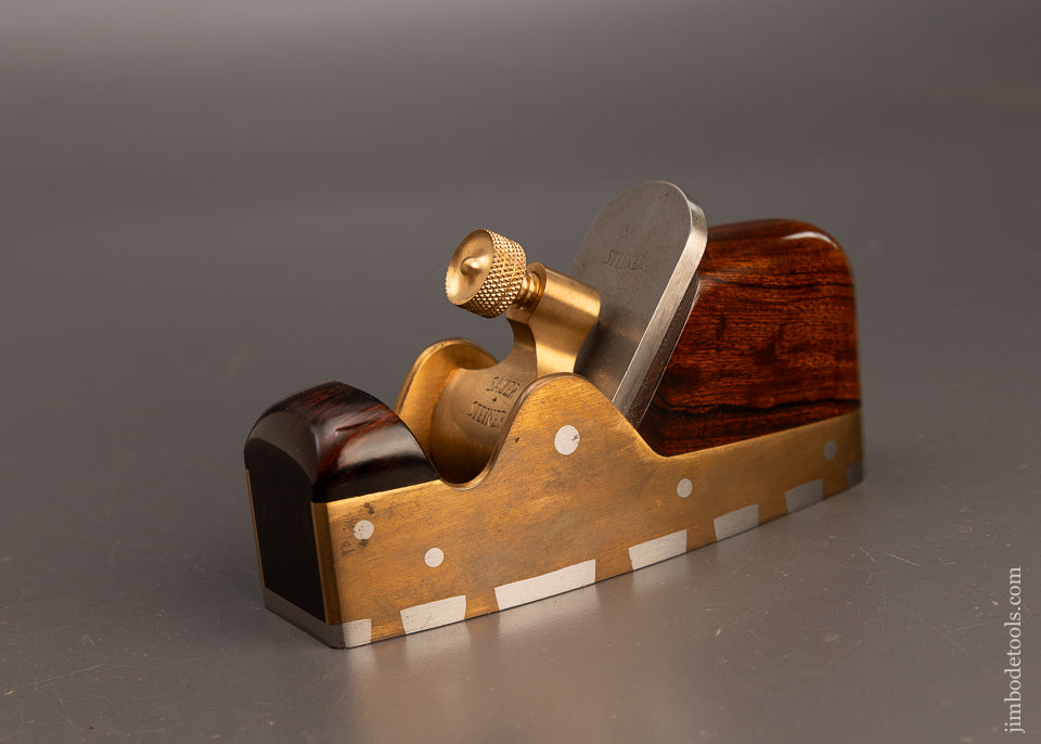 Spectacular SAVER & STEINER Gunmetal Rosewood Infill Smooth Plane HALF SIZE - EXCELSIOR 112907
