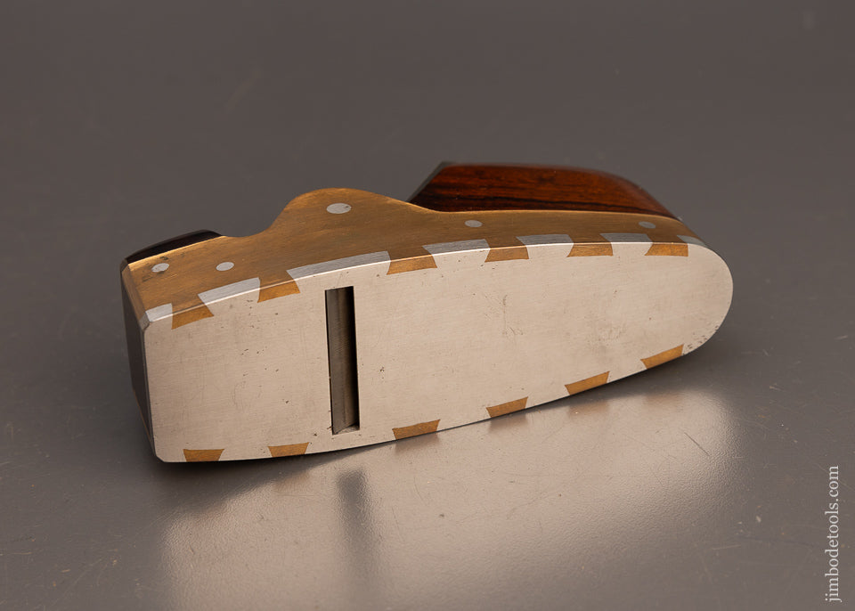 Spectacular SAVER & STEINER Gunmetal Rosewood Infill Smooth Plane HALF SIZE - EXCELSIOR 112907