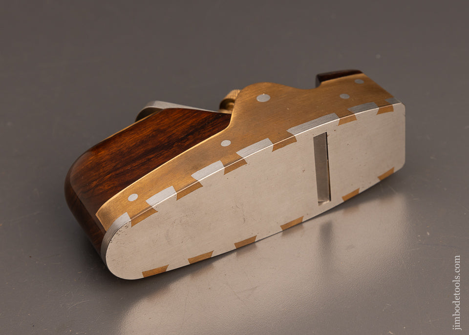 Spectacular SAVER & STEINER Gunmetal Rosewood Infill Smooth Plane HALF SIZE - EXCELSIOR 112907