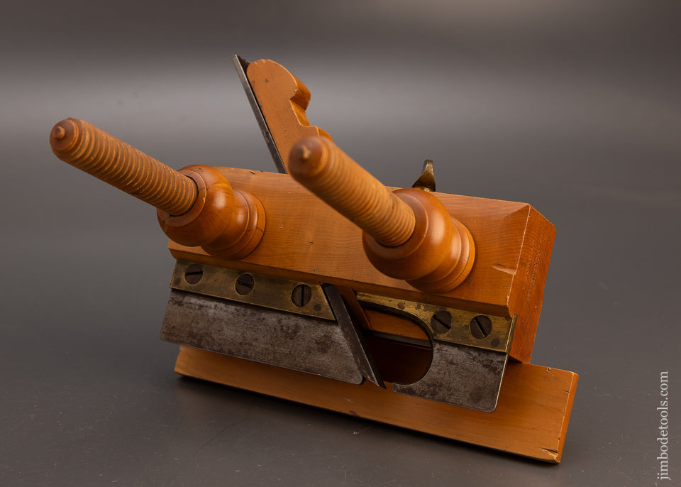 Near Mint Spectacular Solid Boxwood Plow Plane with Dual Mark 4 STARS - EXCELSIOR 113603