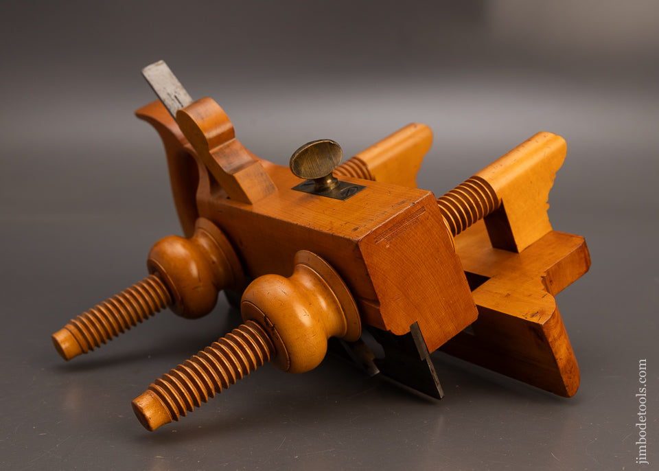 Fabulous WINSTED PLANE CO. Solid Boxwood Screw Arm Plow Plane - EXCELSIOR 113776