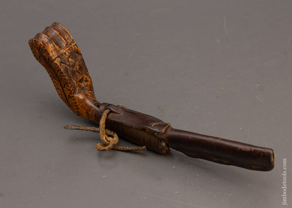 Stunning Hand Carved Native American Crooked Knife with Sheath - EXCELSIOR 115545