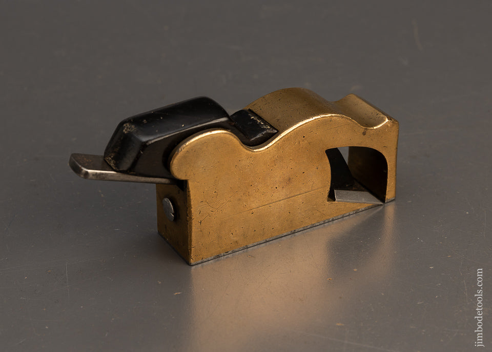 Rare HOLLAND LONDON IMPROVED Gunmetal Ebony Infill Bullnose Shoulder Plane - EXCELSIOR 115830