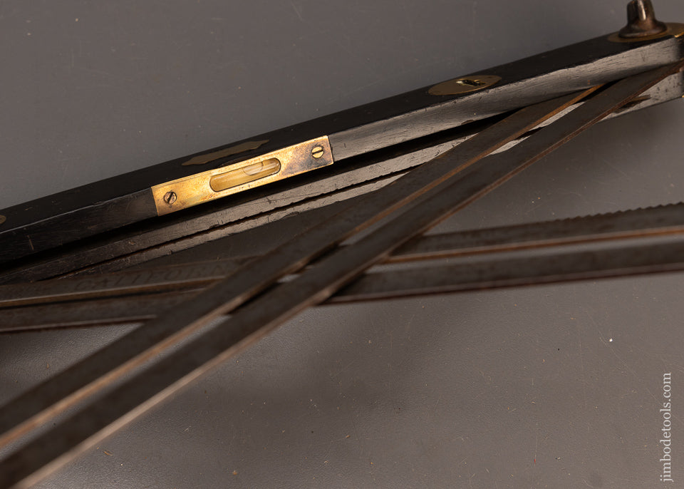 Rare & Fine Ebony VAN AMRINGE MAY 24, 1887 Patent Combination Tool Level, Double Bevel, Saw, Rule - EXCELSIOR 115988