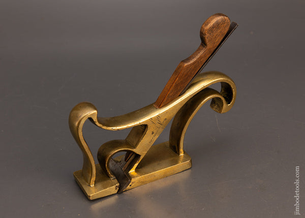 Stunning Carriage Maker’s Brass Rabbet Plane - EXCELSIOR 116004