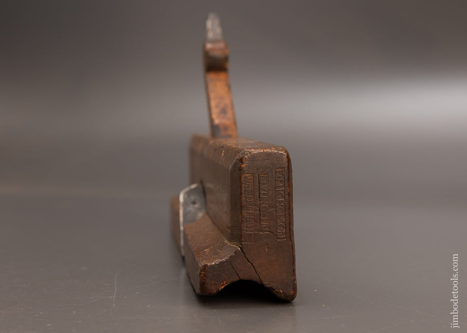 Fine F. NICHOLSON LIVING * IN WRENTHAM 10 Inch Yellow Birch Moulding Plane - EXCELSIOR 116068