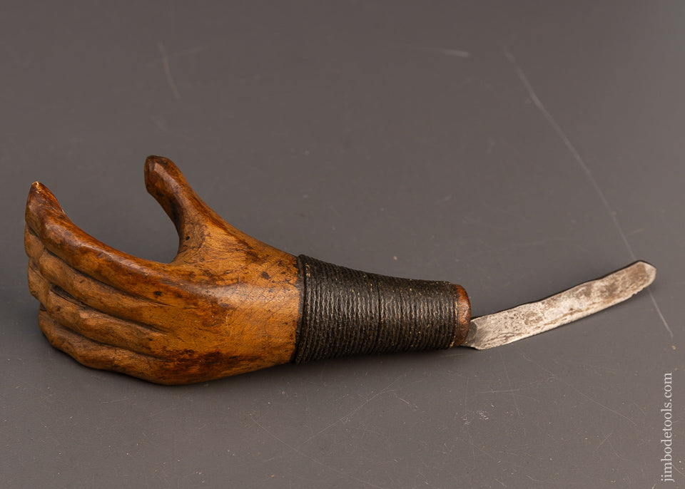 Wicked Smart “Hand” Carved Native American Crooked Knife - EXCELSIOR 116186