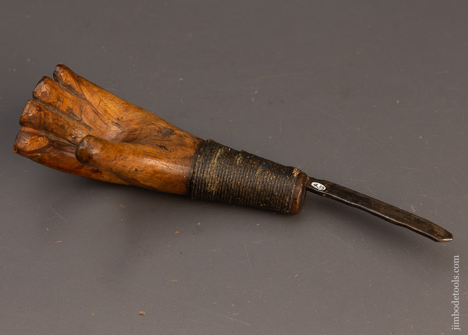 Wicked Smart “Hand” Carved Native American Crooked Knife - EXCELSIOR 116186