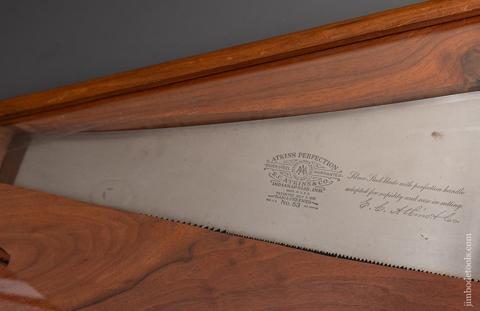 Dead Mint ATKINS Demonstrating Saw 100% Complete with Both Handles & Instructions - EXCELSIOR 116771 - AS OF JUNE 14