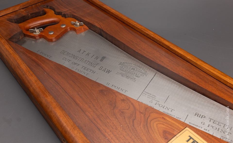 Dead Mint ATKINS Demonstrating Saw 100% Complete with Both Handles & Instructions - EXCELSIOR 116771 - AS OF JUNE 14