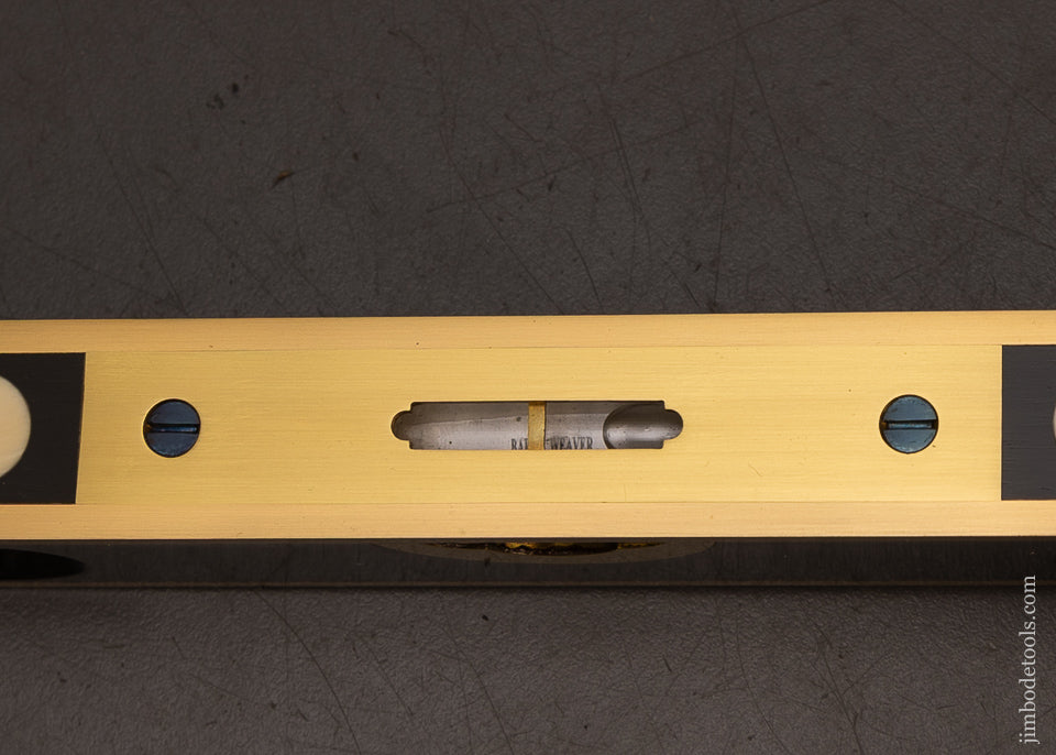 Stunning-Ebony-&-Brass-STRATTON-BROS.-Level-by-BARRY-WEAVER-EXCELSIOR-117580