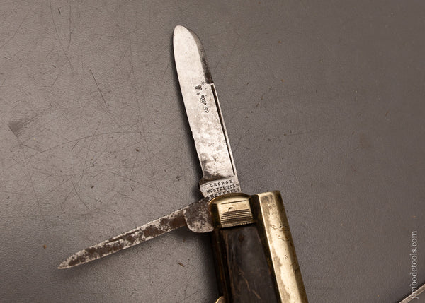 Very Rare GEORGE WOLSTENHOLM Sheffield Pistol Knife - EXCELSIOR