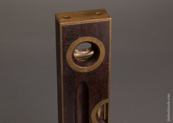 Extra Fine 9 Inch STANLEY No. 98 Brass Bound Rosewood Level