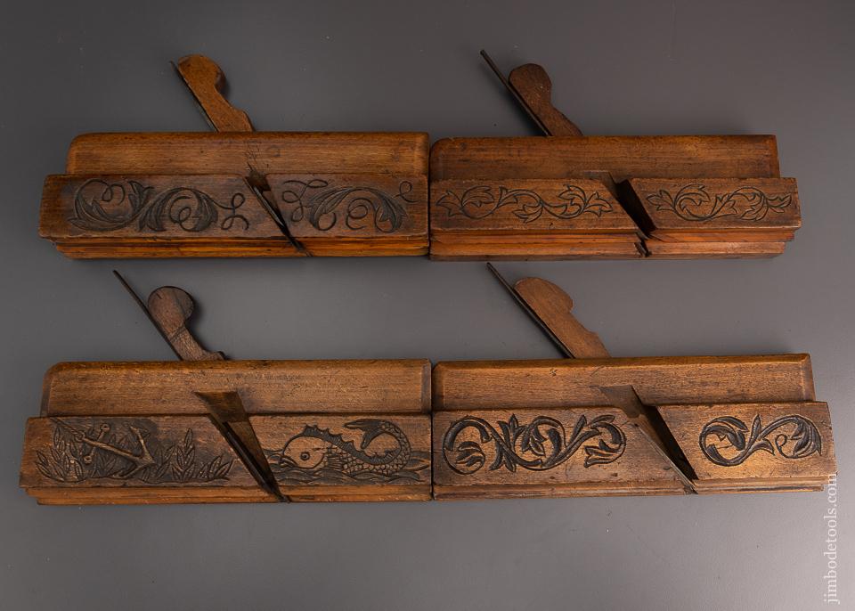 Amazing Set of Eight Carved Moulding Planes - EXCELSIOR 59500