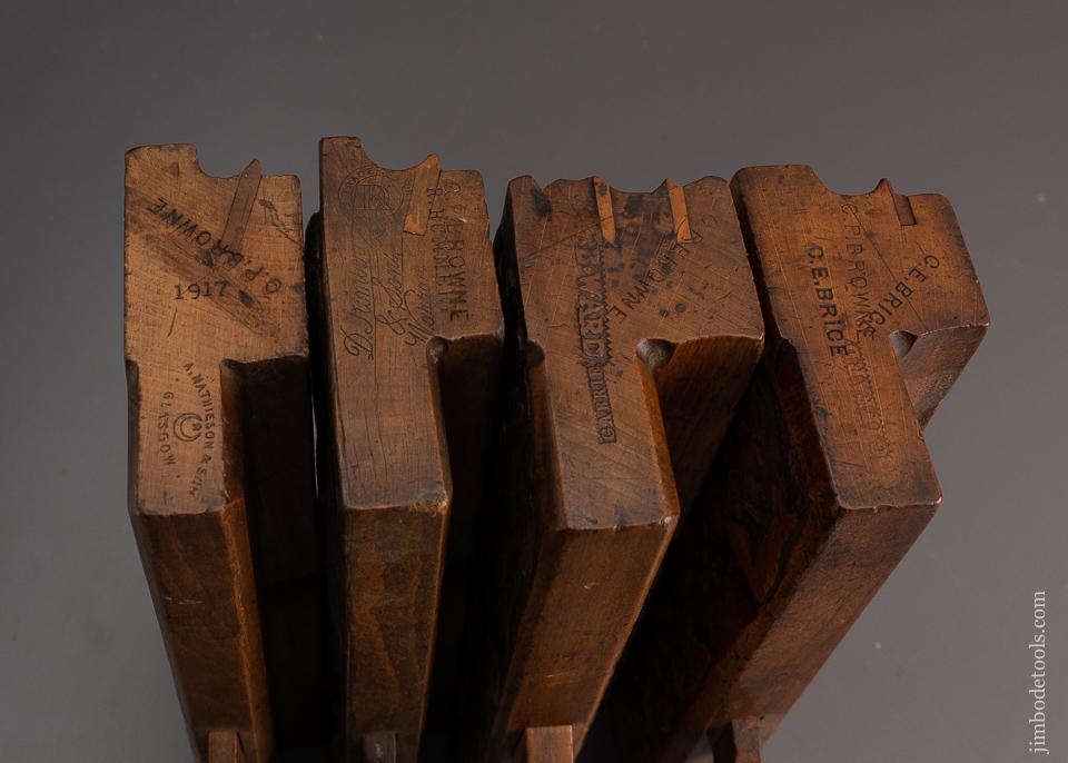 Amazing Set of Eight Carved Moulding Planes - EXCELSIOR 59500