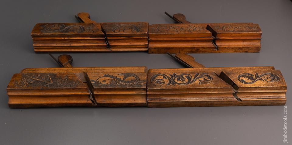 Amazing Set of Eight Carved Moulding Planes - EXCELSIOR 59500