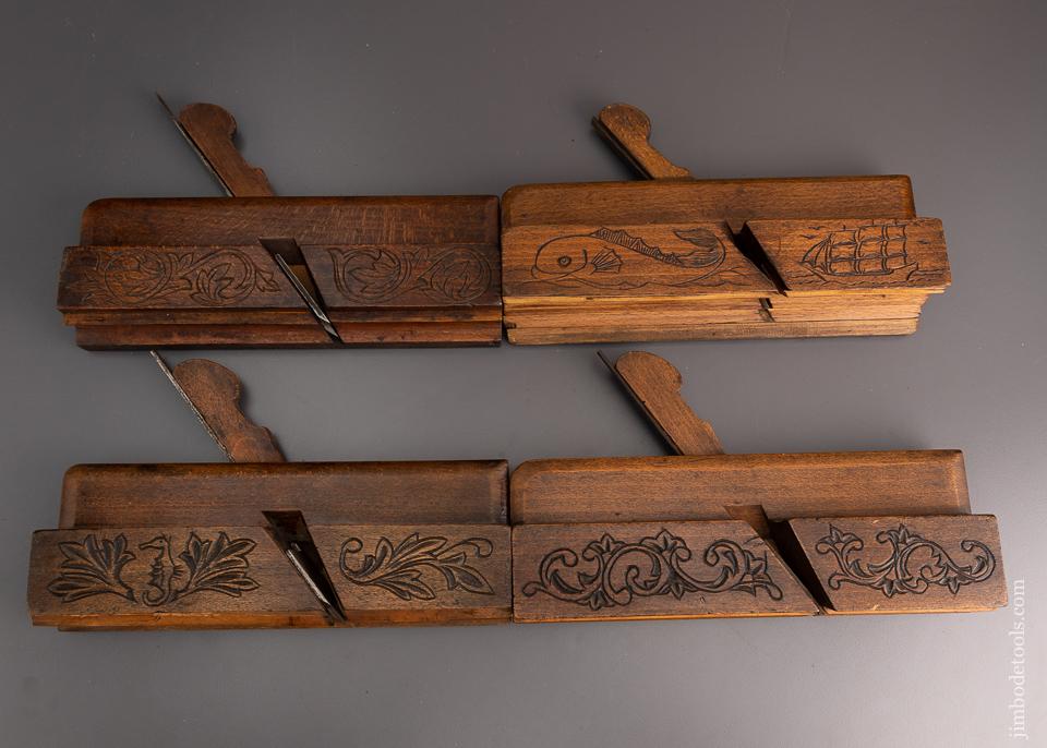 Amazing Set of Eight Carved Moulding Planes - EXCELSIOR 59500