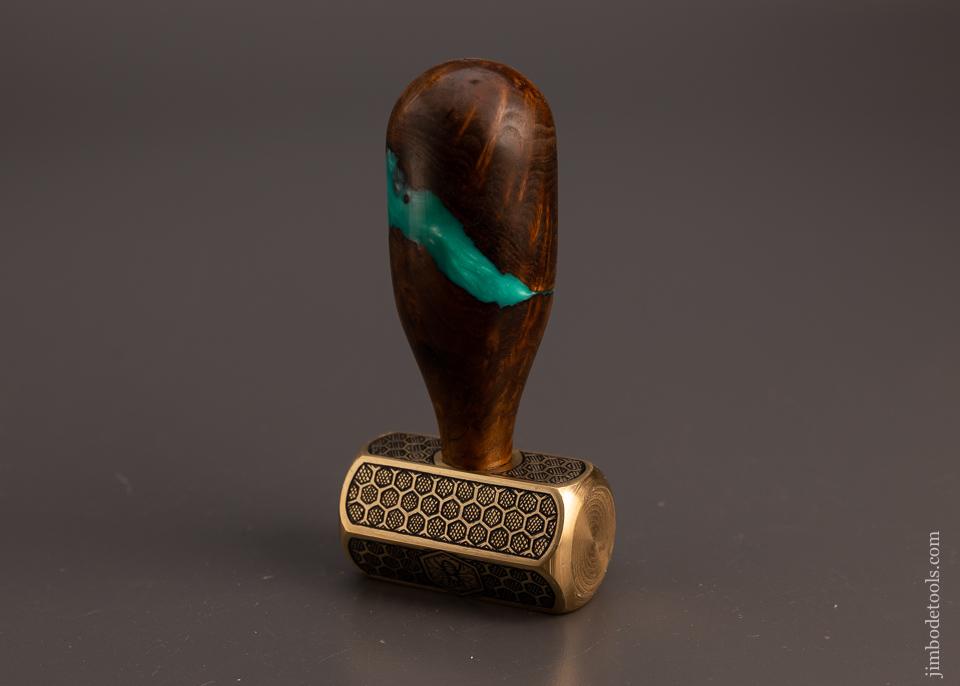 Drop Dead Stunning Engraved Brass Carver’s Mallet 1 Pound by MIKHAIL DAVYDOV - 100222