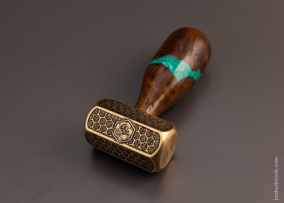 Drop Dead Stunning Engraved Brass Carver’s Mallet 1 Pound by MIKHAIL DAVYDOV - 100222