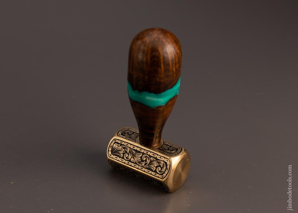 Drop Dead Stunning Engraved Brass Carver’s Mallet 1 Pound by MIKHAIL DAVYDOV - 100223