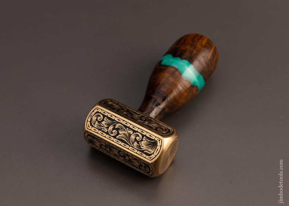 Drop Dead Stunning Engraved Brass Carver’s Mallet 1 Pound by MIKHAIL DAVYDOV - 100223