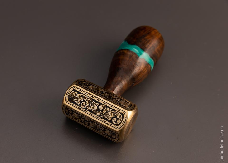 Drop Dead Stunning Engraved Brass Carver’s Mallet 1 Pound by MIKHAIL DAVYDOV - 100223