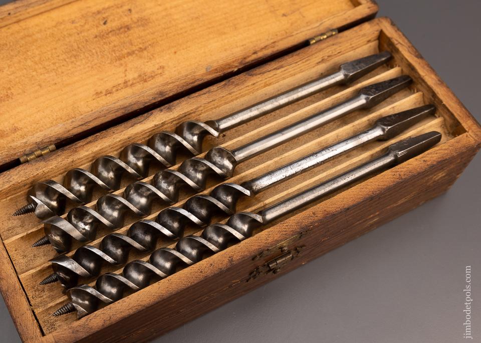 Fine Complete Set of 13 RUSSELL JENNINGS Auger Bits in Original Three Tiered Box - 100465