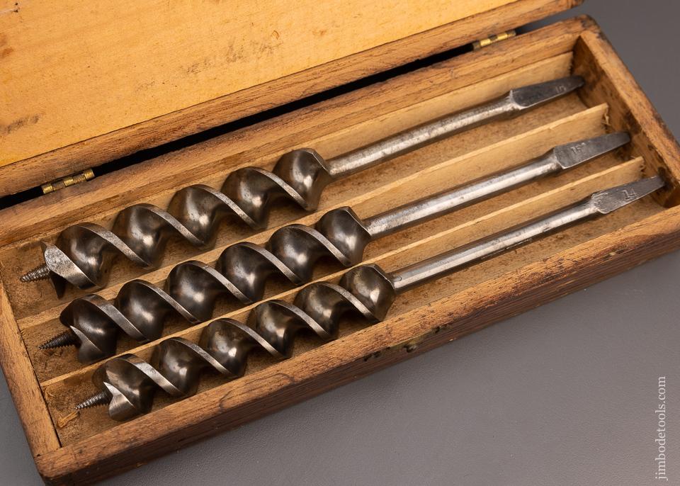Fine Complete Set of 13 RUSSELL JENNINGS Auger Bits in Original Three Tiered Box - 100465