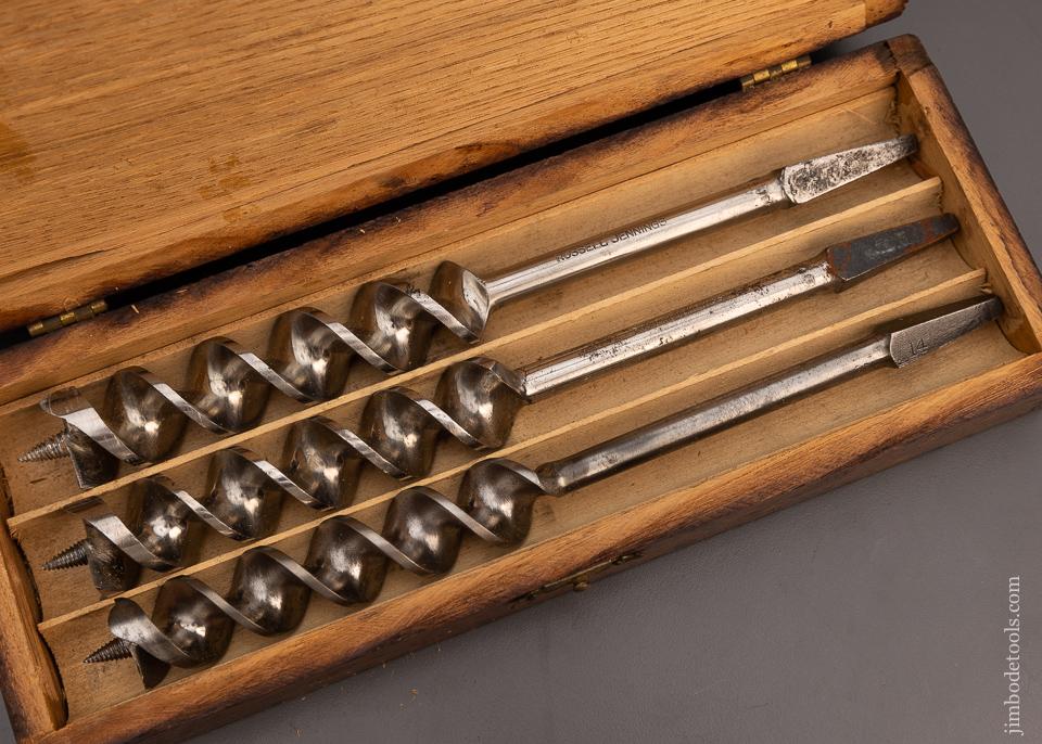 Extra Fine Complete Set of 13 RUSSELL JENNINGS Auger Bits in Original Three Tiered Box - 100515
