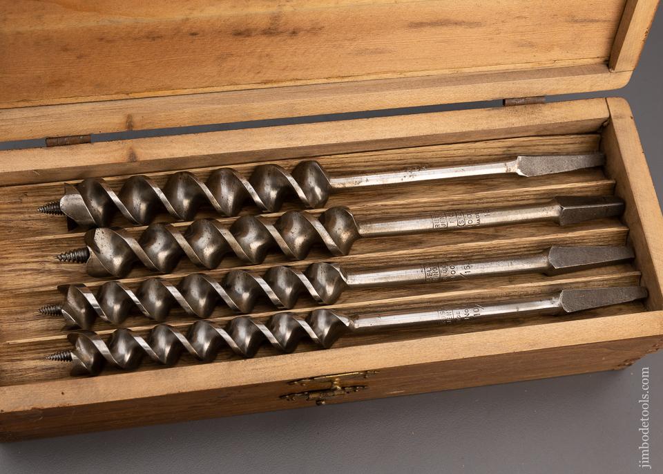 Complete Set of 13 RUSSELL JENNINGS Auger Bits in Original Three Tiered Box - 100791