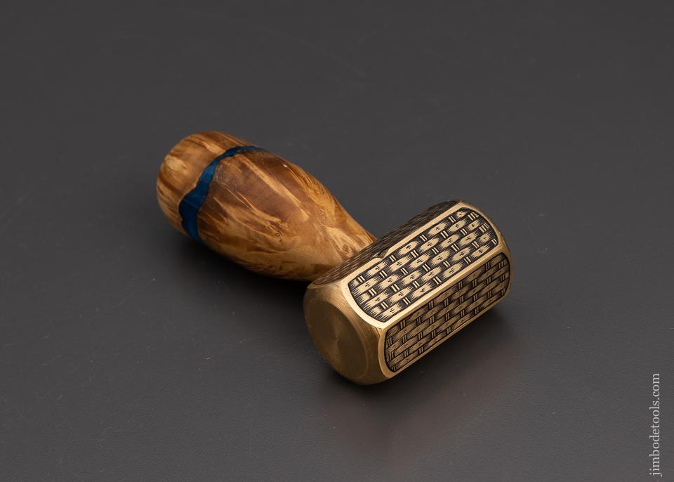 Drop Dead Stunning Engraved Brass Carver’s Mallet 1 Pound by MIKHAIL DAVYDOV - 100871