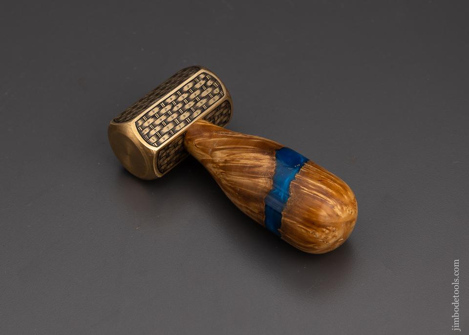 Drop Dead Stunning Engraved Brass Carver’s Mallet 1 Pound by MIKHAIL DAVYDOV - 100871