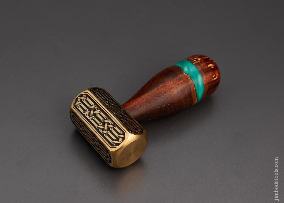 Drop Dead Stunning Engraved Brass Carver’s Mallet 1 Pound by MIKHAIL DAVYDOV - 100872