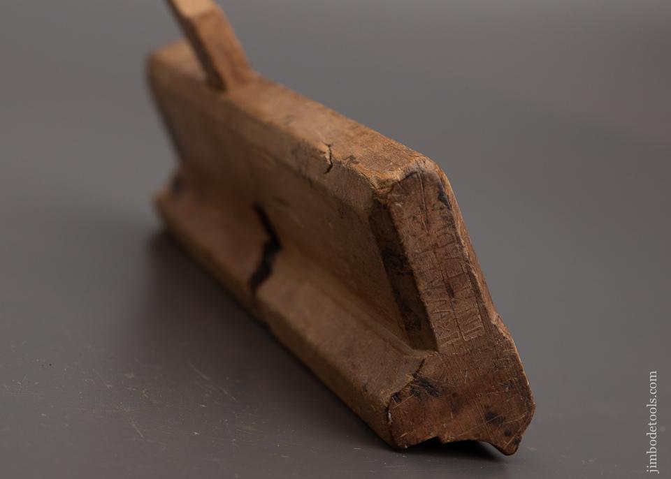 RARE & Fine! 18th Century I. WALTON IN READING 1 3/4 inch Wide Yellow Birch Complex Molding Plane circa 1730-85 - 101011