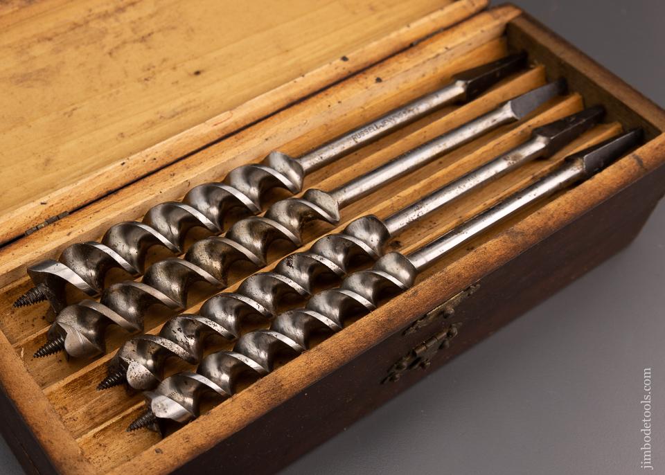 Extra Fine Complete Set of 13 RUSSELL JENNINGS Auger Bits in Original Three Tiered Box - 101322