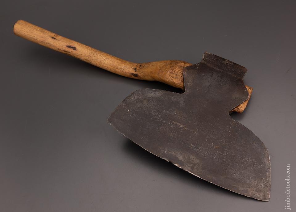Great Single Bevel Offset Hewing Axe Broad Axe I. BLOOD English Cast Steel Balston, N.Y. - 101441