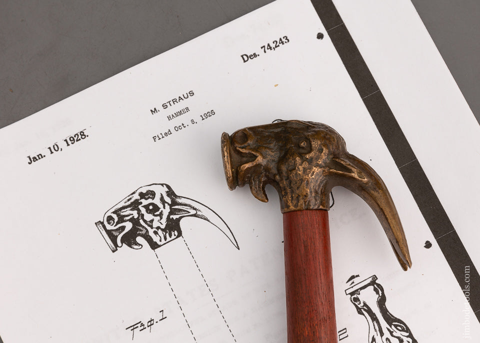 Rare MITTELDORFER STRAUS PATENT Goat Head Hammer - 101810