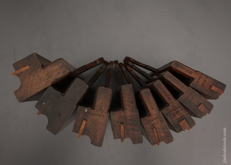 Crisp Graduated Set of 8 Side Bead moulding Planes by HATHERSICH 1797-1851 - 102103