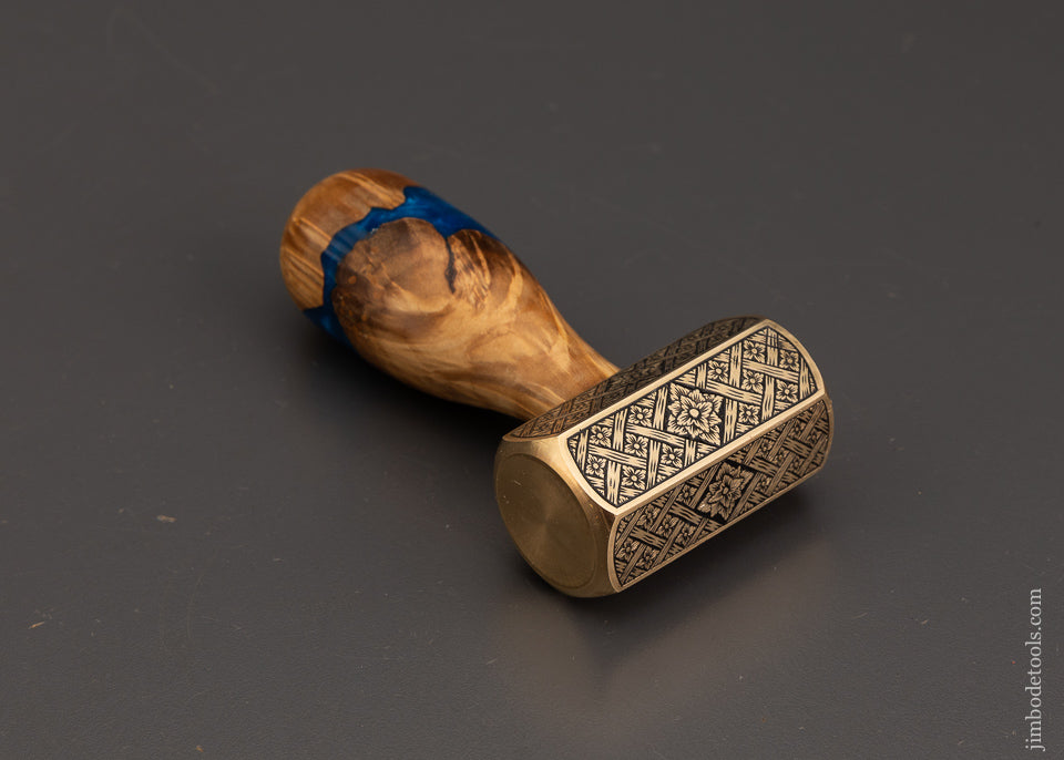 Drop Dead Stunning Engraved Brass Carver’s Mallet 1 Pound by MIKHAIL DAVYDOV - 102129