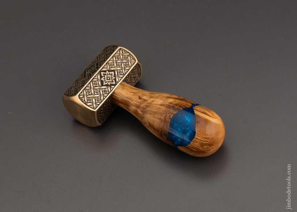 Drop Dead Stunning Engraved Brass Carver’s Mallet 1 Pound by MIKHAIL DAVYDOV - 102129